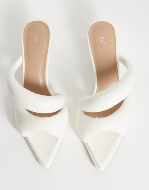 JW PEI Sara heeled mules in white, 2 of 4