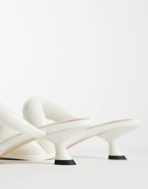 JW PEI Sara heeled mules in white, 4 of 4