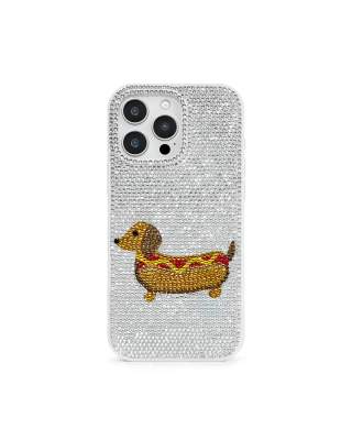 JW PEI JW PEI sausage dog embellished phone case in silver