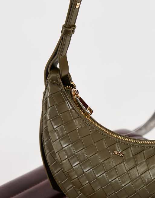 JW PEI Sharon shoulder bag in olive weave, 2 of 4