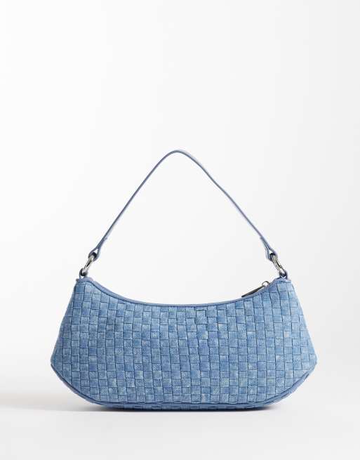JW PEI shoulder bag in blue denim weave, 4 of 4