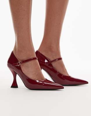 Thalina - Escarpins pointus à talon - Bordeaux-Rouge 8