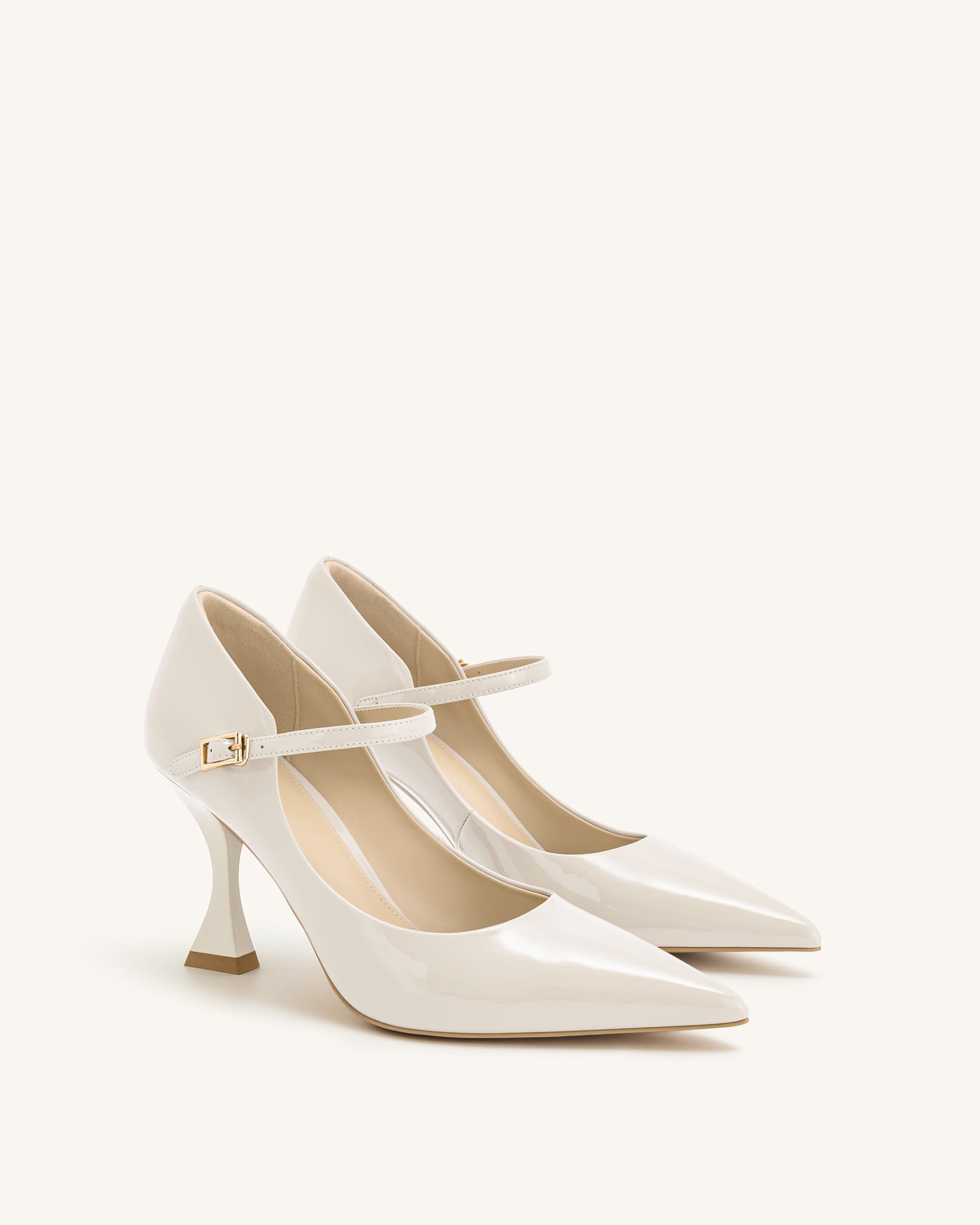 jw pei thalina pointed toe heeled pumps in beige