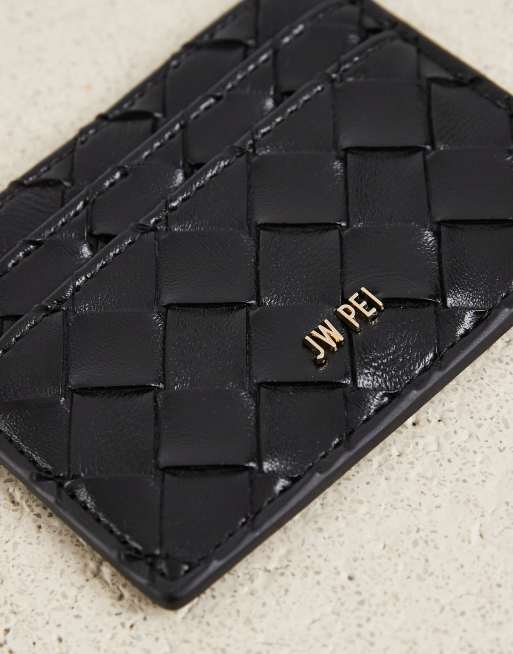 JW PEI woven card holder in black, 4 of 4
