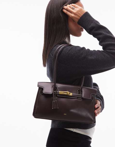 JW PEI - Yara - Borsa shopping da spalla marrone scuro - view 1