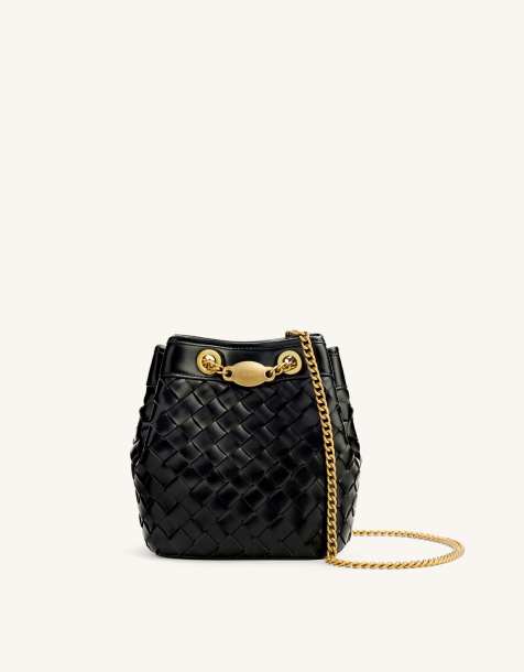 JW PEI Yara handgewebte Bucket Bag in Schwarz - view 1