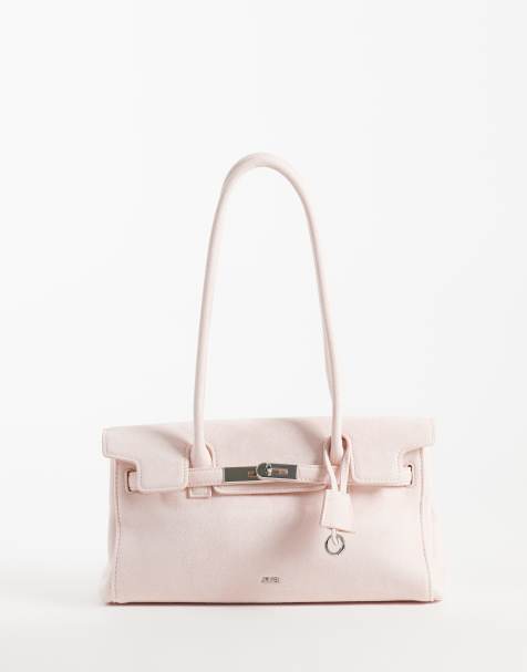 JW PEI Yara tote bag in pink faux suede - view 1
