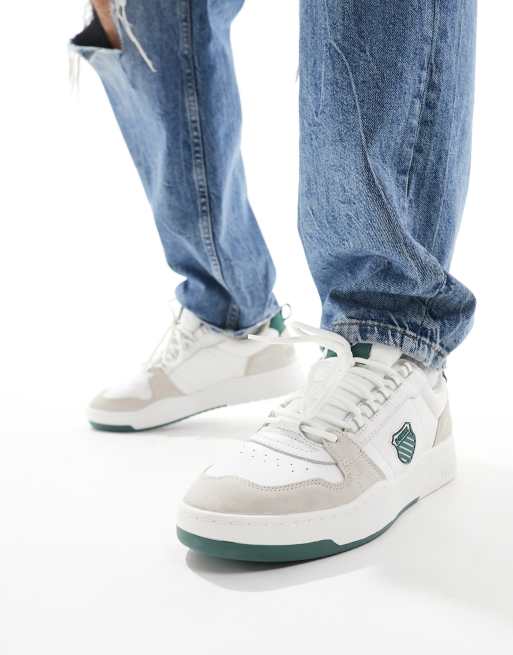 K-Swiss Cannon Shield trainers in white and green