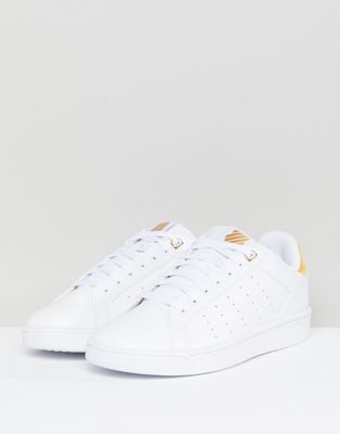 k swiss white and gold