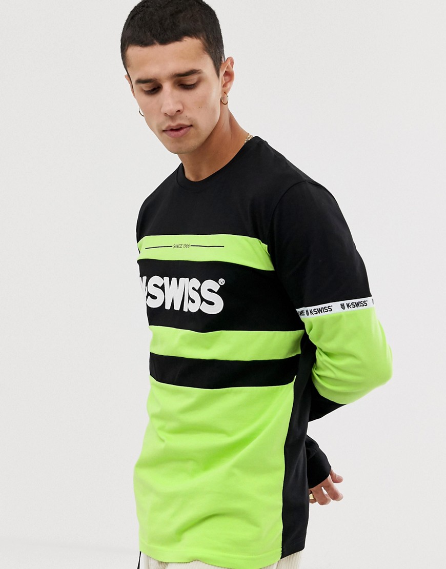 K-Swiss - Fairfield - T-shirt met lange mouwen in zwart