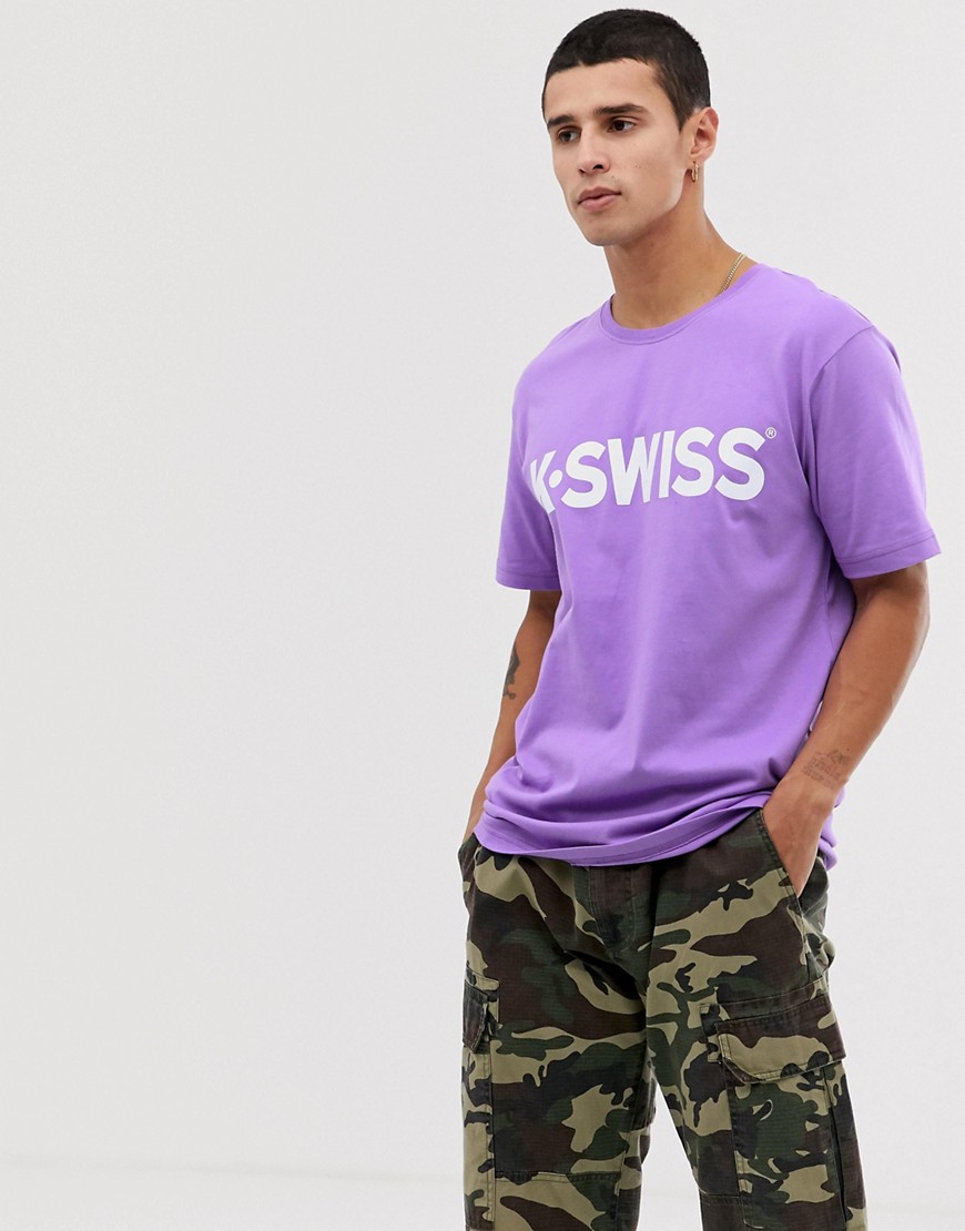 K-Swiss - Klassiek T-shirt met logo in paars