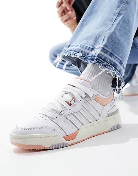K-Swiss Si-18 Rival trainers in white and apricot