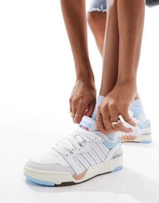 K-Swiss Si-18 Rival trainers in white and sky blue