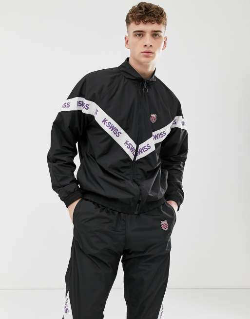 K Swiss Survetement avec bandes logo Noir ASOS
