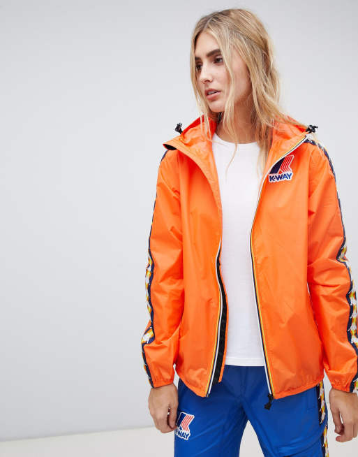 Bruin Wat leuk Een goede vriend K-Way X Kappa zip through rain jacket | ASOS