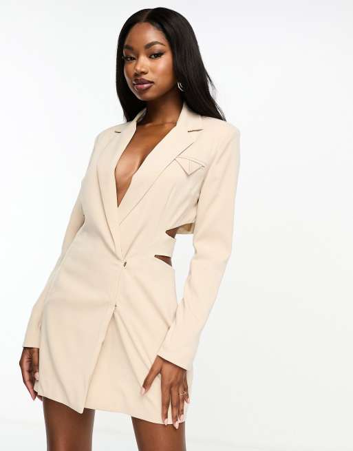 Nude 2024 blazer dress