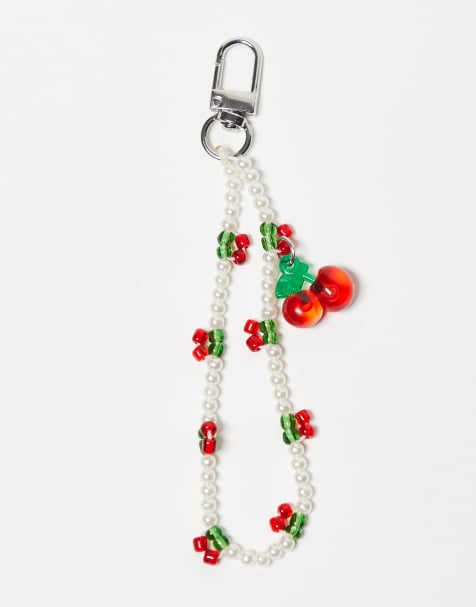 Kaiia - Bijou de sac avec cerises et perles - Multicolore - view 1