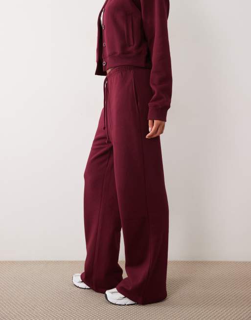 Kaiia bomullsblandade vida joggers i set i burgundy, 5 av 5