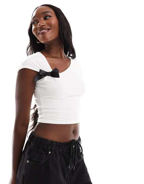 White Crop Tops For Women ASOS