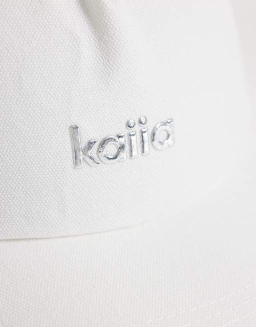 Kaiia - Casquette à logo et détails argentés - Blanc, 3 de 3