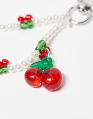 Kaiia Cherry And Pearl Bag Charm