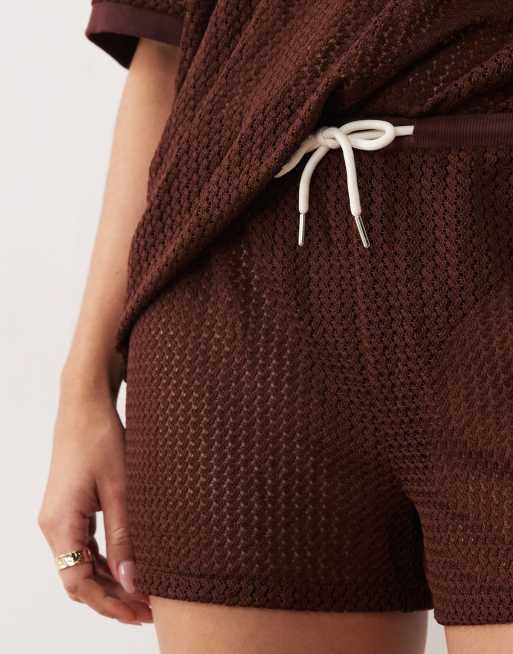 Kaiia - Chokoladebrune hæklede shorts - Del af sæt - Kun hos ASOS, 4 af 5