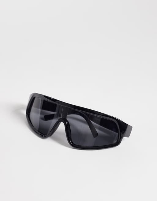 Kaiia - Colección exclusiva - Gafas de sol negras deportivas estilo años 90, 2 de 3