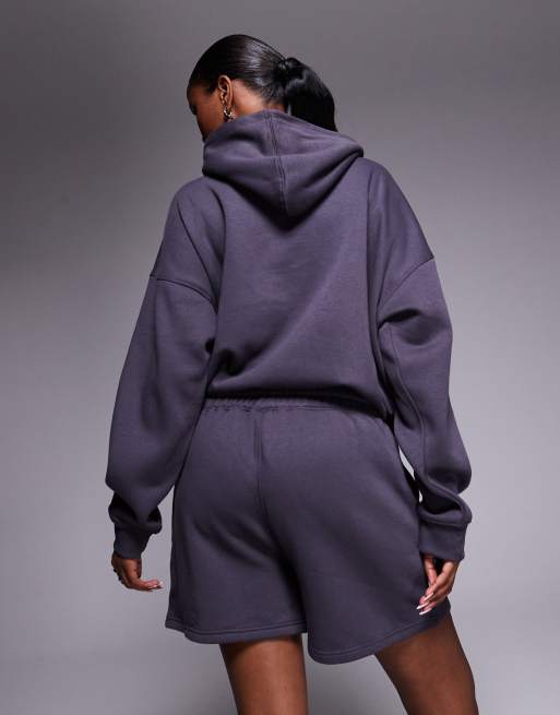 Kaiia cotton blend embroidered logo sweat shorts in dark grey (part of a set)  , 5 of 6
