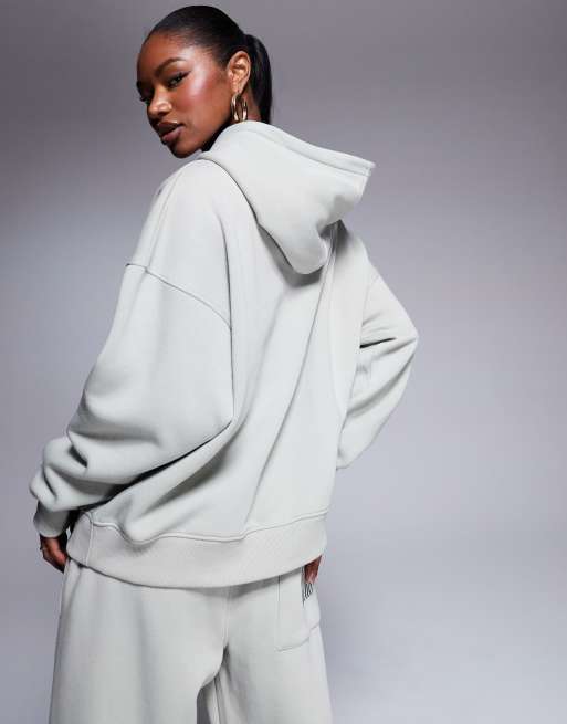Kaiia cotton blend Studio logo oversized hoodie in matcha green (part of a set)  , 4 of 4