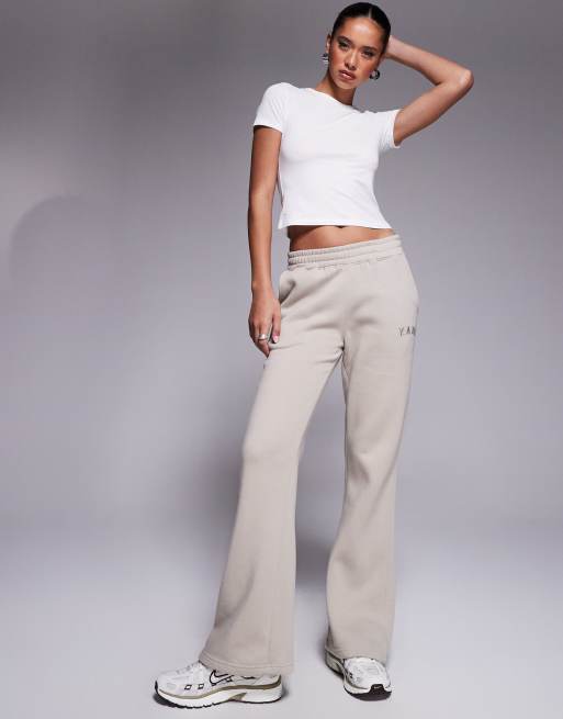 Kaiia cotton blend wide leg trackies in stone (part of a set)  , 2 of 5