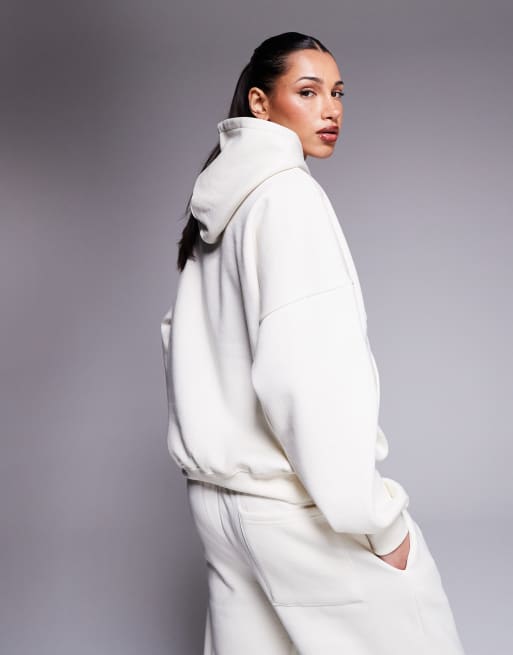 【新品】Bibiy ANGELICA SWEATSHIRT 白 Men's Signature Icon Half-Zip Sweatshirt | Men's New