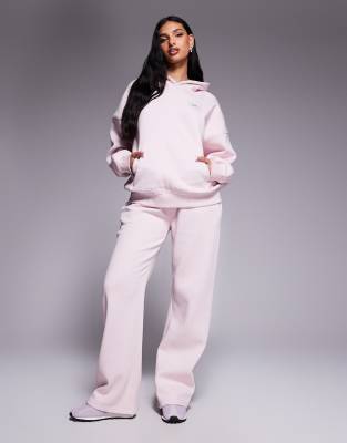 Kaiia Cotton Rich Exclusive Logo Label Detail Oversized Hoodie In Neutral