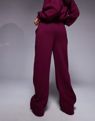 Kaiia Cotton Rich Puff Script Logo Wide Leg Joggers Co-ord In Multi