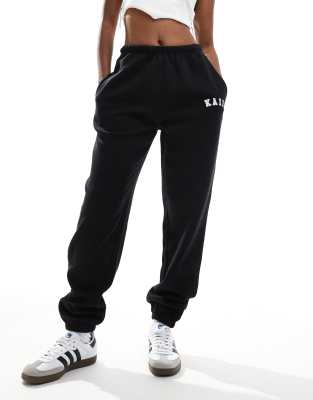 cuffed sweatpants in black