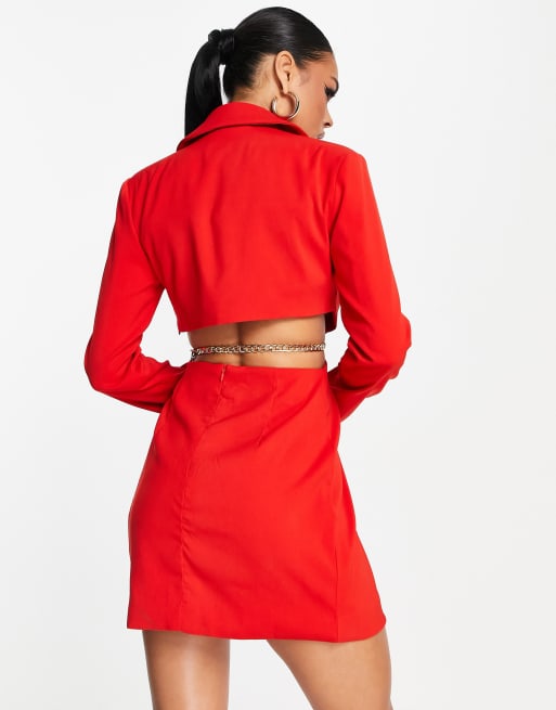 Asos red best sale blazer dress