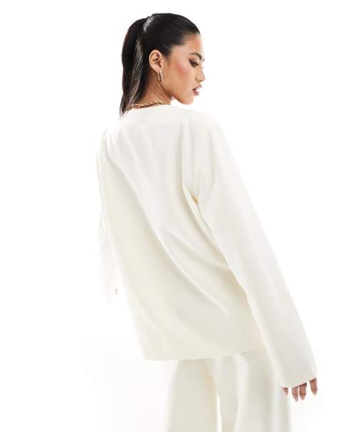 Kaiia exclusive dropped shoulders double breasted blazer in