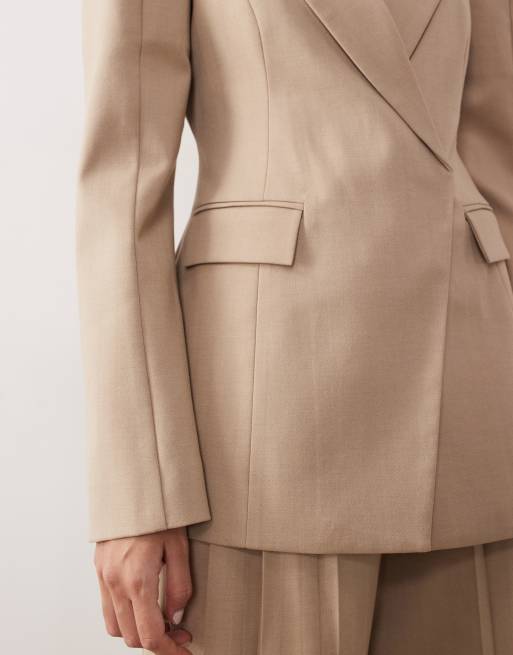 Kaiia – Eleganter, strukturierter Blazer in Steingrau, Kombiteil, 3 von 4