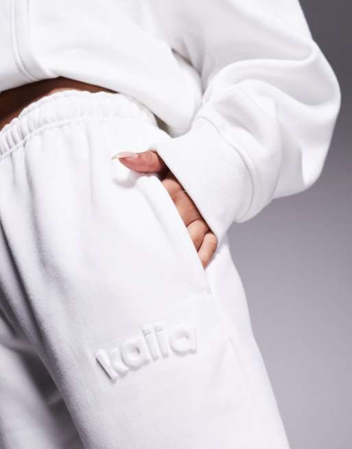 ★Wai Kei★ Logo embroidered sweatpants melange white YKBE01 Yankees Embroidered Fleece Sweatpant | Madhappy