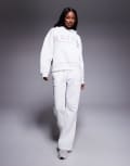 [Kaiia] Kaiia embroidered logo oversized hoodie in white and sand (part of a set) 10 WHITE AND SAND