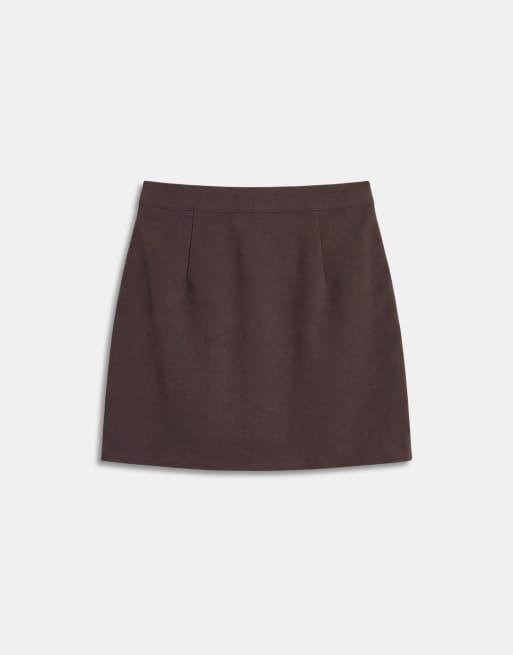 Kaiia exclusieve minirok als co-ord set in bruin, 7 van 9