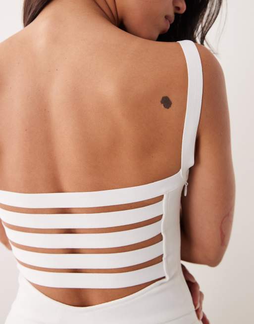 blue dress for baby girl Spaghetti Strap Backless Bandage Dress main image 0