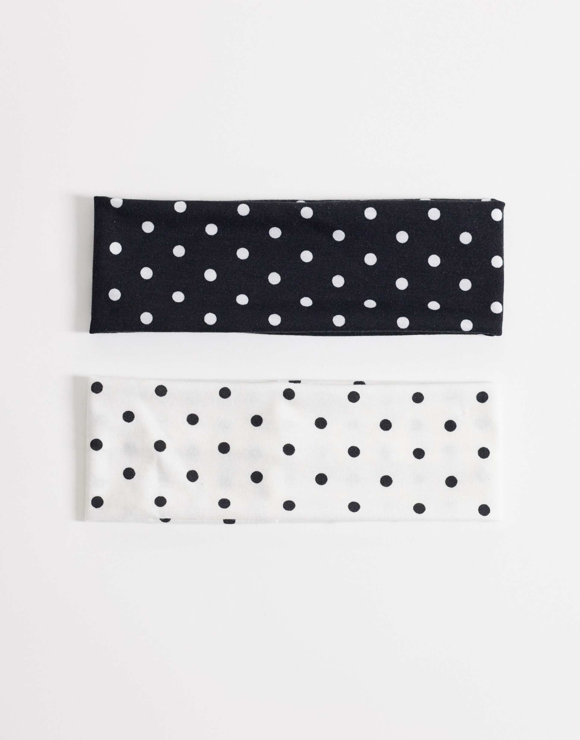kaiia exclusive 2 pack polka dot headbands in black and white