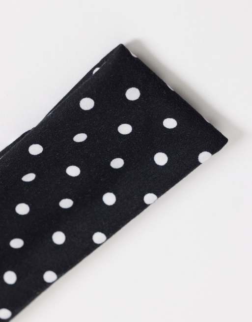 Kaiia – Exclusive – 2er-Pack Haarreife in Schwarz und Weiß mit Polka Dots, 2 von 3