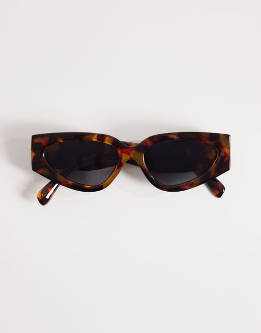 Kaiia exclusive angular sunglasses in brown tort, 3 of 3