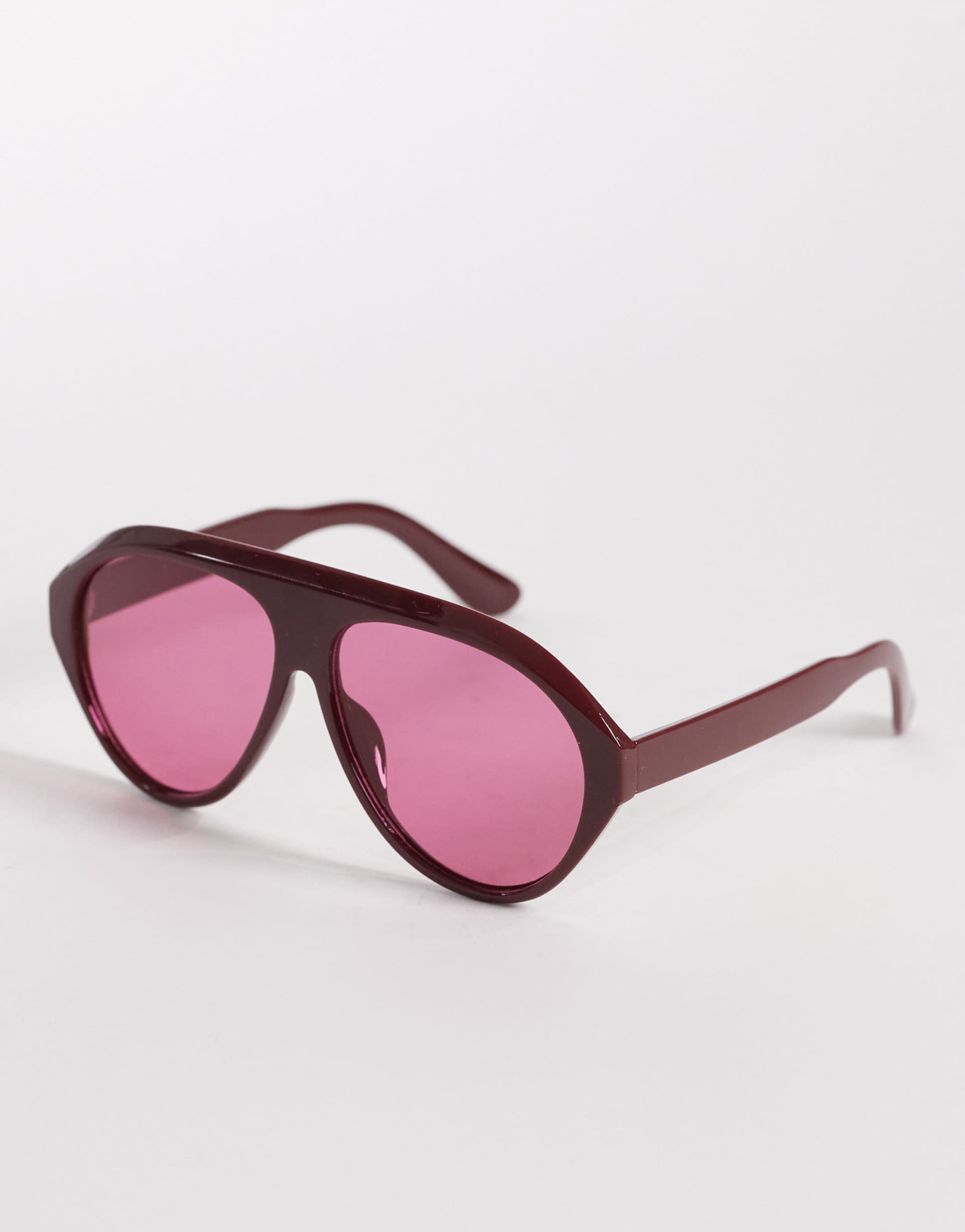 kaiia exclusive aviator sunglasses in burgundy