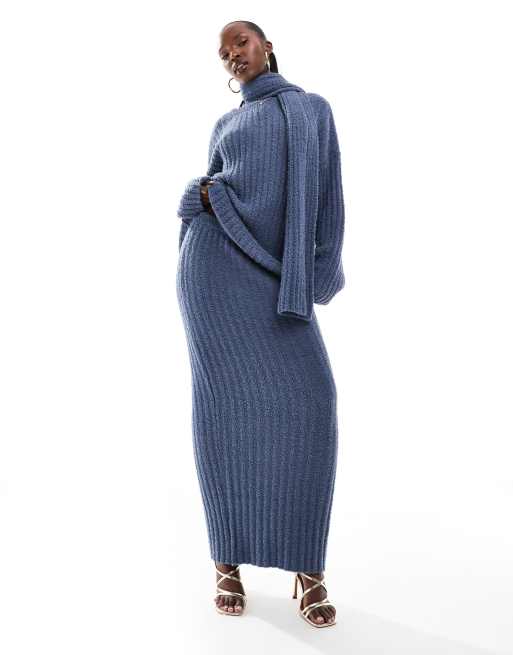 Kaiia exclusive boucle knit oversized sweater with removable