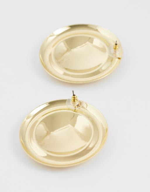 Kaiia exclusive chunky circle earrings in gold, 3 of 4