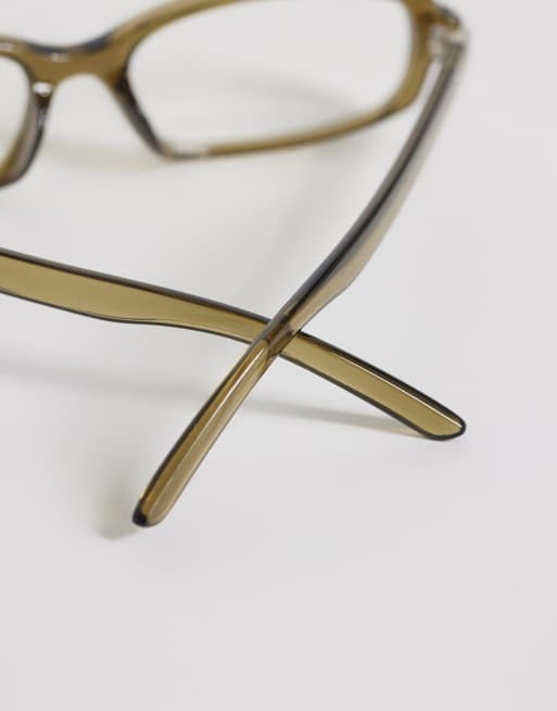 Kaiia exclusive clear lens glasses in olive, 3 of 3