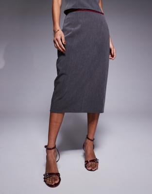 Kaiia Exclusive Contrast Trim Maxi Skirt