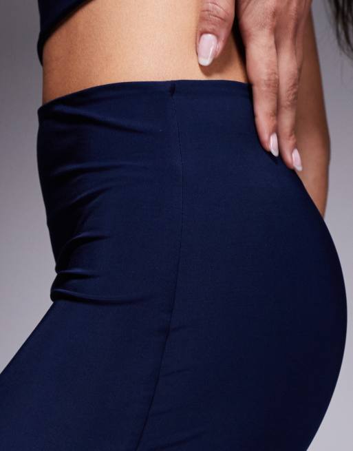 Kaiia exclusive double-layered slinky column maxi skirt in navy (Part of a set) , 3 of 5